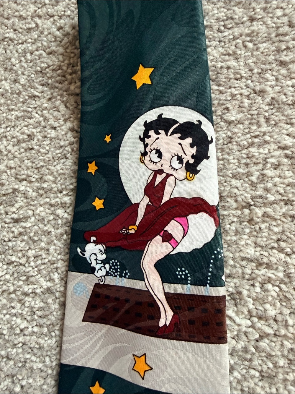 Betty Boop Black Novelty Necktie | Betty & Pudgy Collectible - Picture 2 of 5